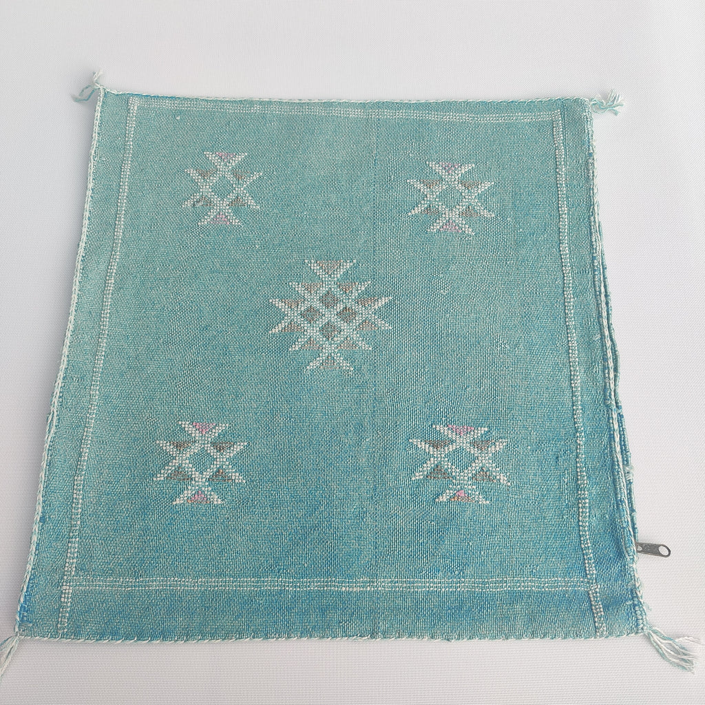 Casablanca Artisan Moroccan Cactus Silk Home Hand-Loomed Vegan Cushion Cover