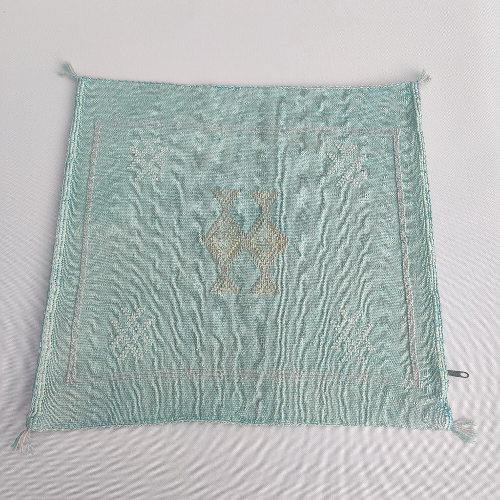 Casablanca Artisan Moroccan Cactus Silk Home Hand-Loomed Vegan Cushion Cover