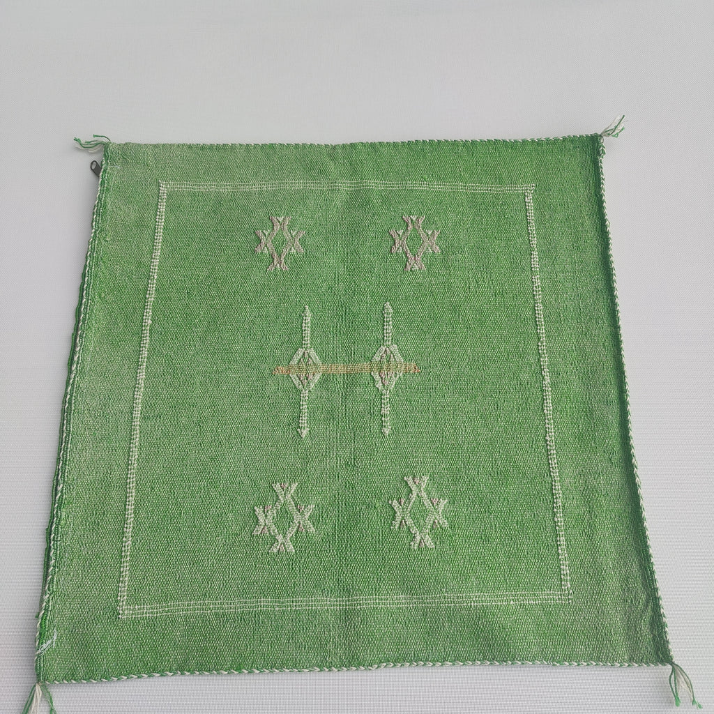 Casablanca Artisan Moroccan Cactus Silk Home Hand-Loomed Vegan Cushion Cover