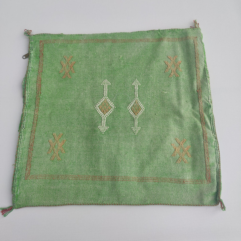 Casablanca Artisan Moroccan Cactus Silk Home Hand-Loomed Vegan Cushion Cover