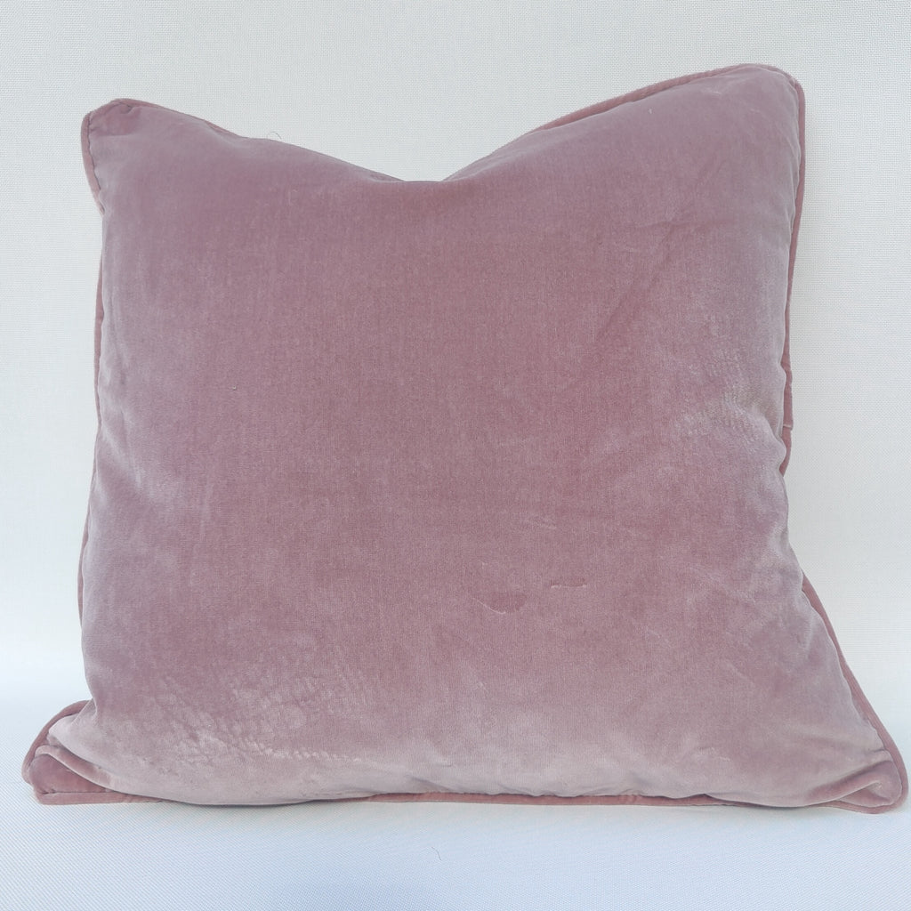 Waratah Luxe Velvet Cushion Square - Nude Pink