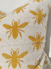 Royal Bee Artisan Block Printed Heavy Weight Pure French Linen Cushion 55cm Square