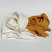 Woven Texture French Linen Scarf - Cream White & Mustard