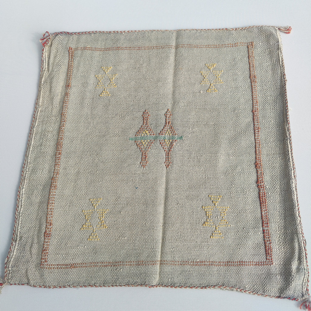 Casablanca Artisan Moroccan Cactus Silk Home Hand-Loomed Vegan Cushion Cover