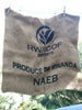 Up Cycling Worldwide Coffee Bean Bag Rustic Cushion 60cm Square - Rwanda