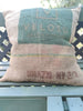 Up Cycling Worldwide Coffee Bean Bag Rustic Cushion 50cm Square - Brazil