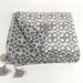 Moroccan Tile Cotton Linen Yarn Dyed Feather Filled Cushion and Massive Throw