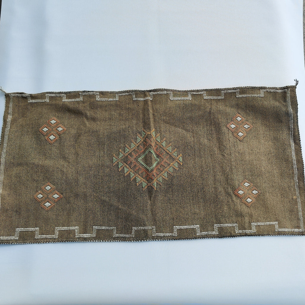Casablanca Artisan Moroccan Cactus Silk Home Hand-Loomed Vegan Cushion Lumbar