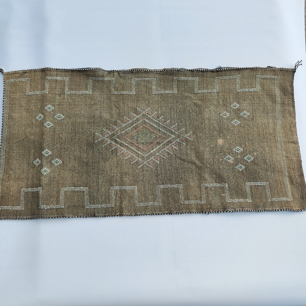 Casablanca Artisan Moroccan Cactus Silk Home Hand-Loomed Vegan Cushion Lumbar