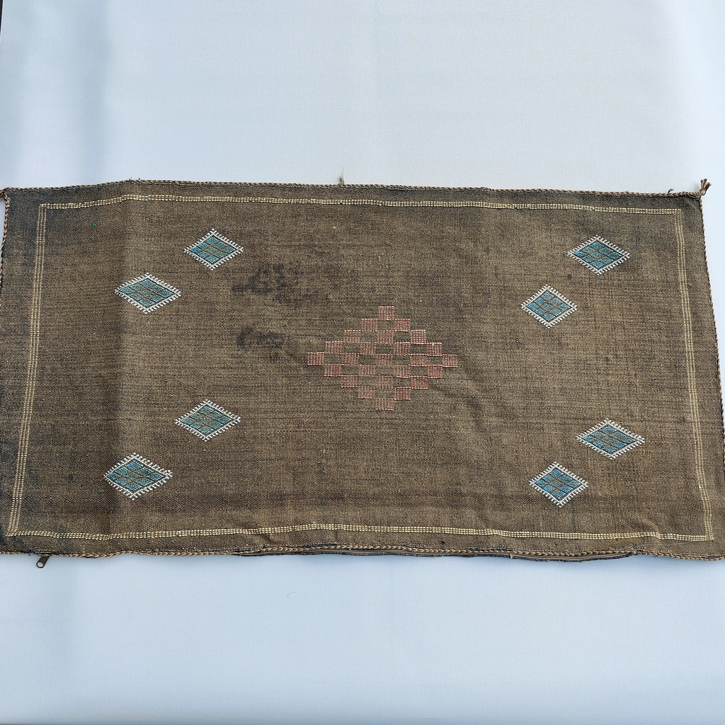Casablanca Artisan Moroccan Cactus Silk Home Hand-Loomed Vegan Cushion Lumbar