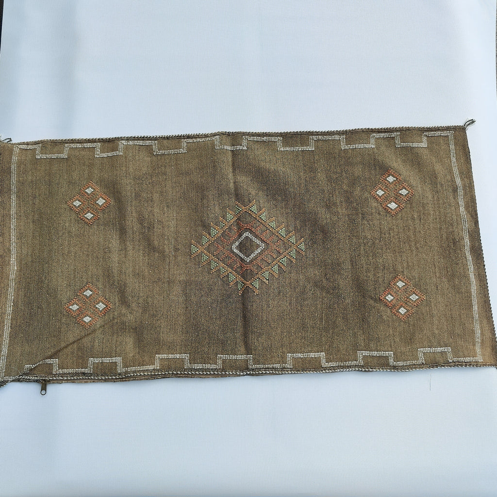 Casablanca Artisan Moroccan Cactus Silk Home Hand-Loomed Vegan Cushion Lumbar
