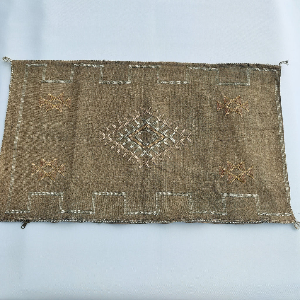 Casablanca Artisan Moroccan Cactus Silk Home Hand-Loomed Vegan Cushion Lumbar