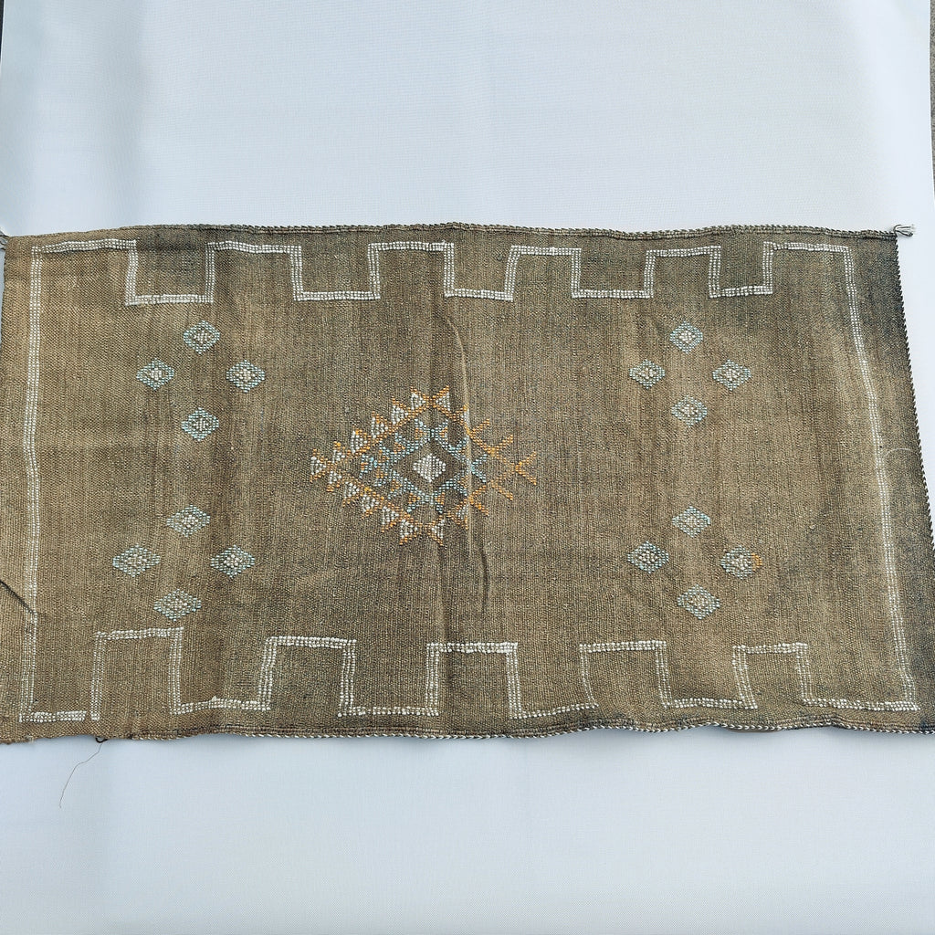Casablanca Artisan Moroccan Cactus Silk Home Hand-Loomed Vegan Cushion Lumbar