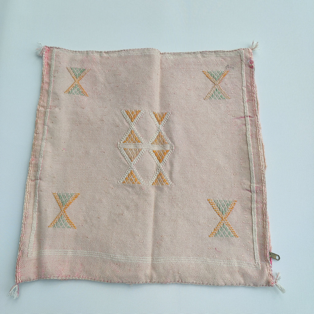 Casablanca Artisan Moroccan Cactus Silk Home Hand-Loomed Vegan Cushion Cover