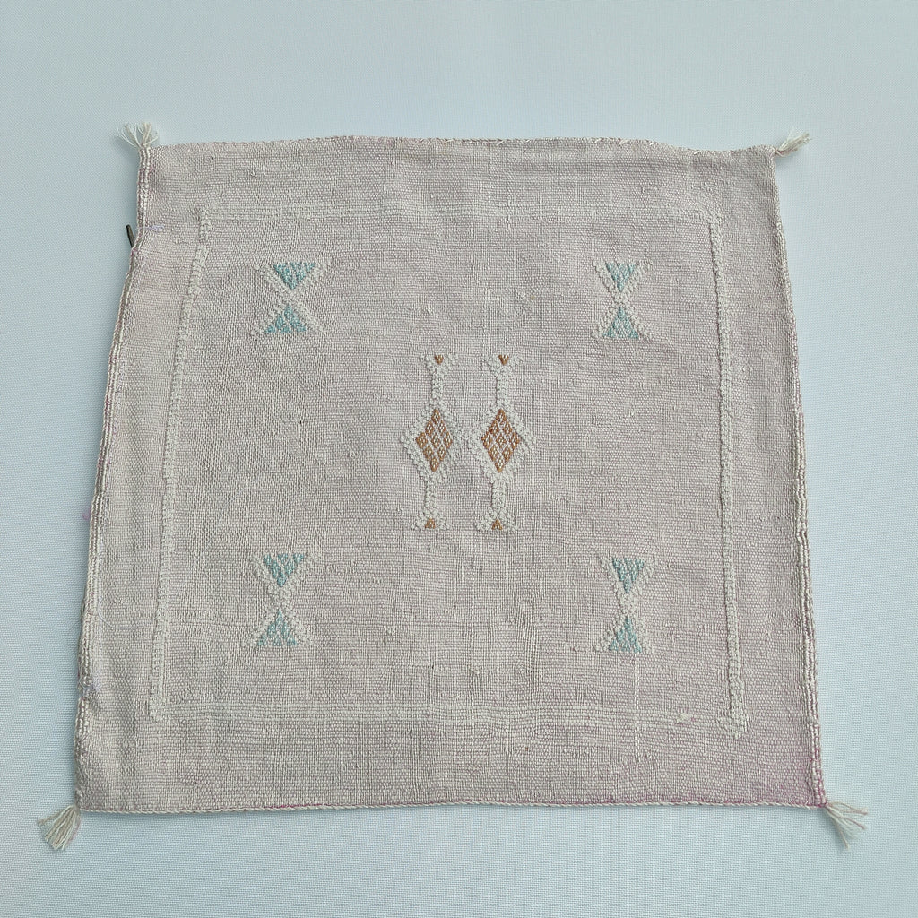 Casablanca Artisan Moroccan Cactus Silk Home Hand-Loomed Vegan Cushion Cover
