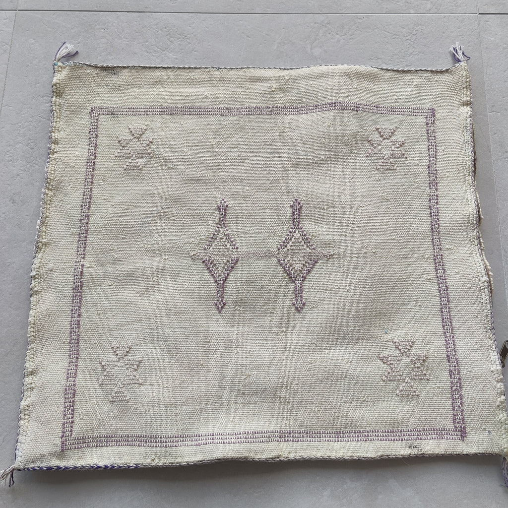 Casablanca Artisan Moroccan Cactus Silk Home Hand-Loomed Vegan Cushion Cover