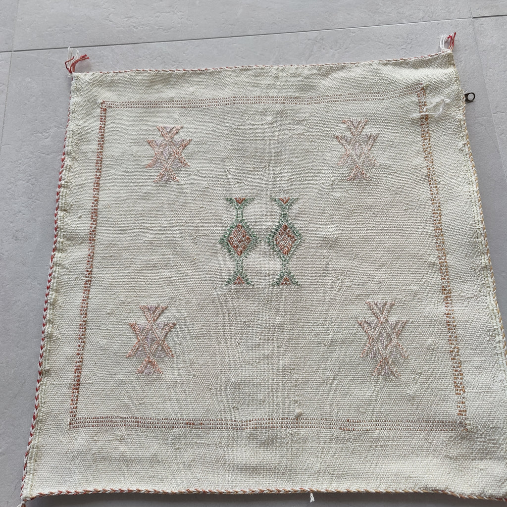 Casablanca Artisan Moroccan Cactus Silk Home Hand-Loomed Vegan Cushion Cover