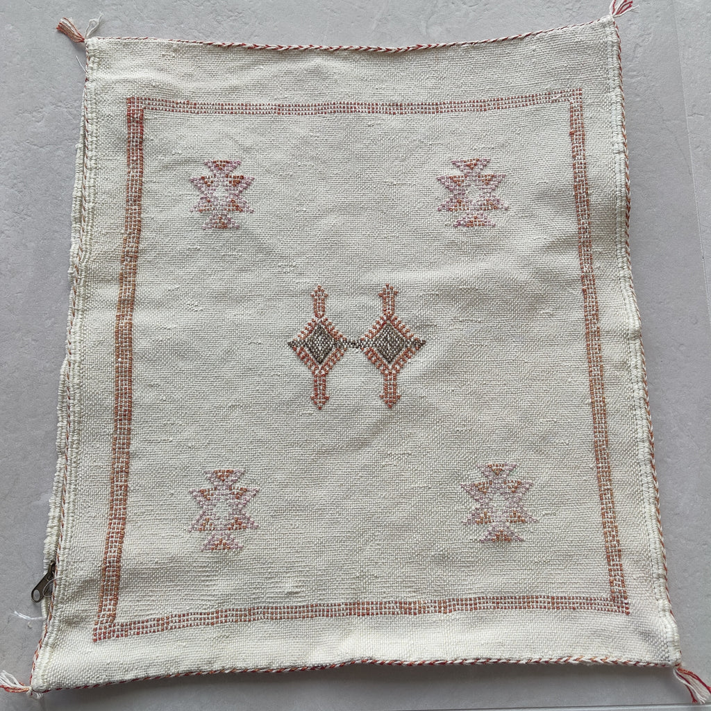 Casablanca Artisan Moroccan Cactus Silk Home Hand-Loomed Vegan Cushion Cover