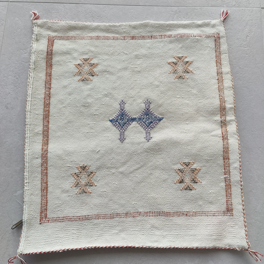Casablanca Artisan Moroccan Cactus Silk Home Hand-Loomed Vegan Cushion Cover