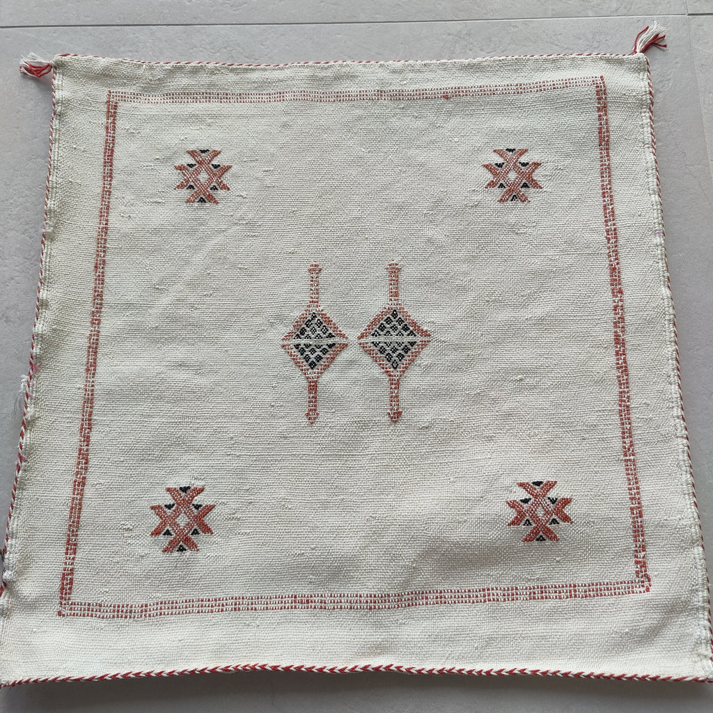Casablanca Artisan Moroccan Cactus Silk Home Hand-Loomed Vegan Cushion Cover