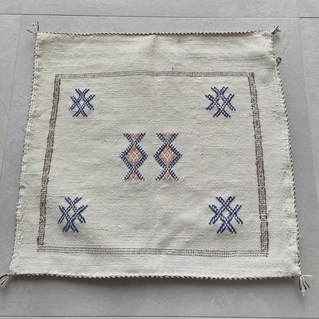 Casablanca Artisan Moroccan Cactus Silk Home Hand-Loomed Vegan Cushion Cover