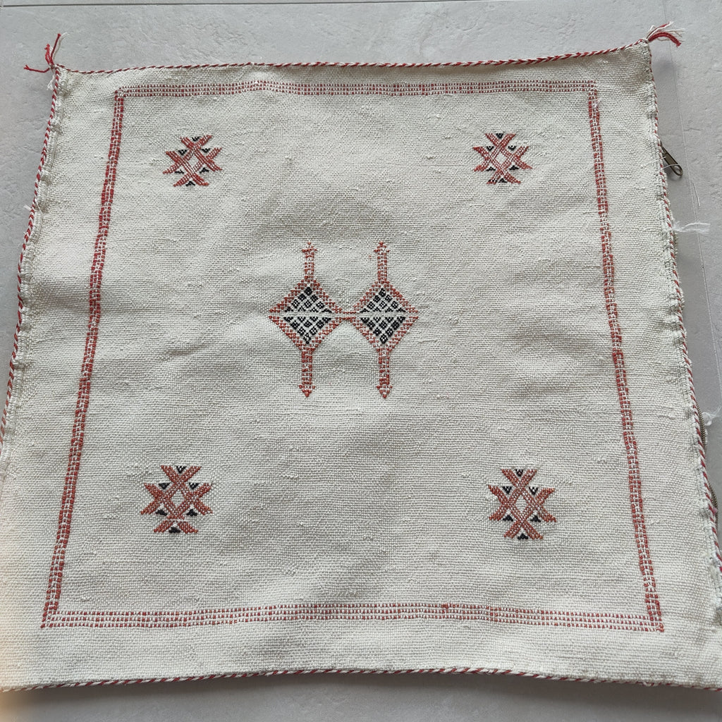 Casablanca Artisan Moroccan Cactus Silk Home Hand-Loomed Vegan Cushion Cover