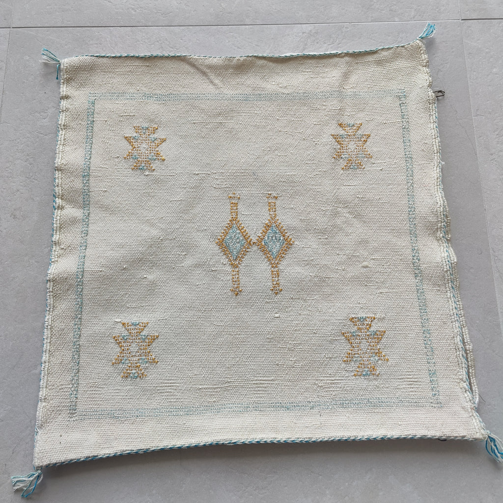 Casablanca Artisan Moroccan Cactus Silk Home Hand-Loomed Vegan Cushion Cover
