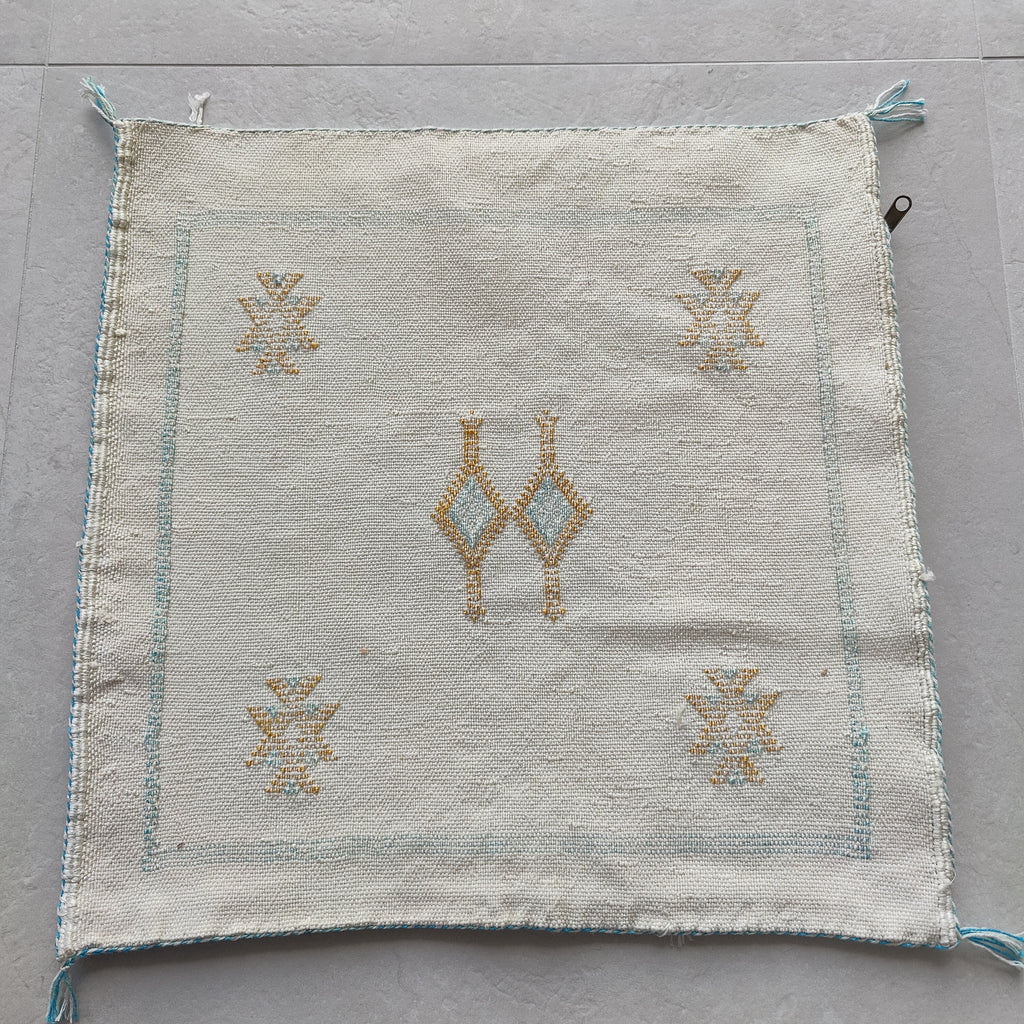 Casablanca Artisan Moroccan Cactus Silk Home Hand-Loomed Vegan Cushion Cover