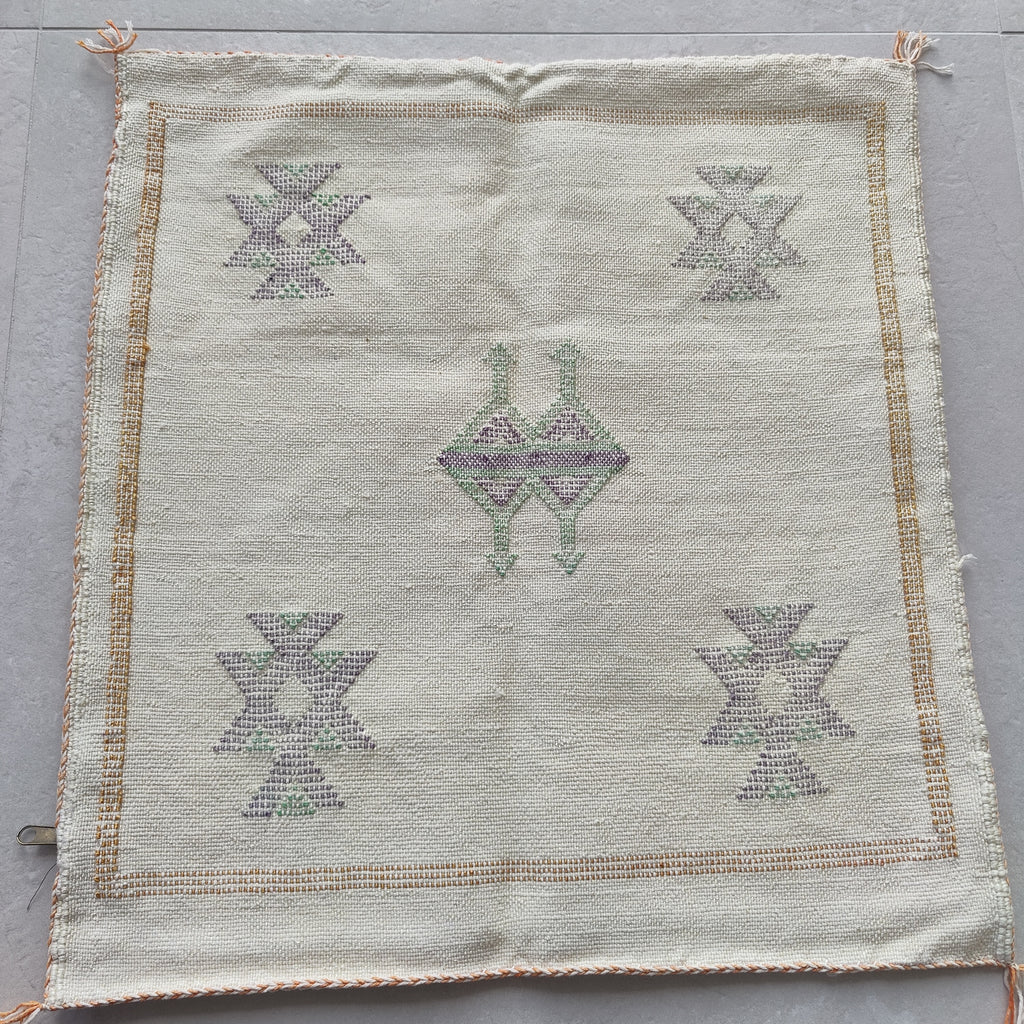 Casablanca Artisan Moroccan Cactus Silk Home Hand-Loomed Vegan Cushion Cover