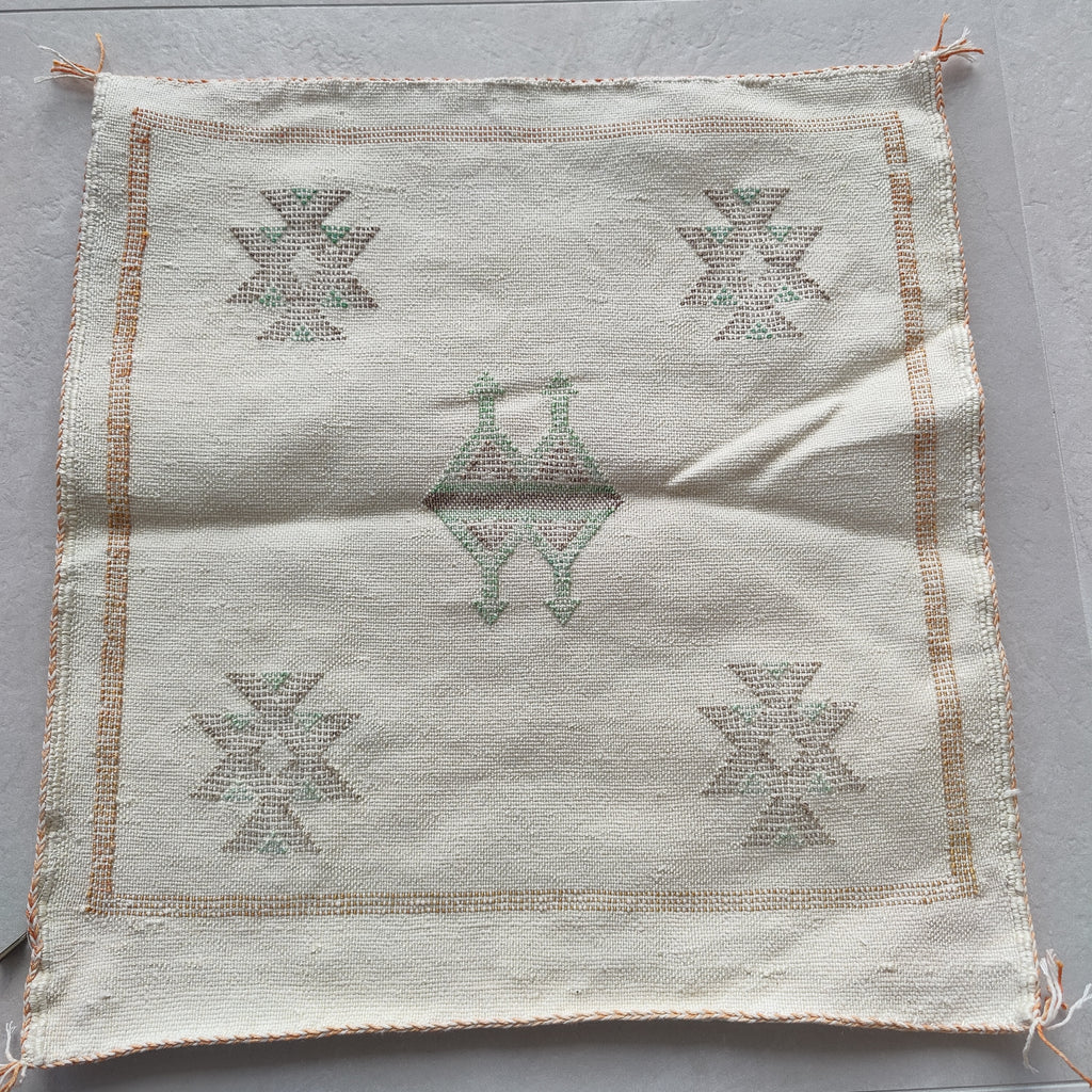 Casablanca Artisan Moroccan Cactus Silk Home Hand-Loomed Vegan Cushion Cover