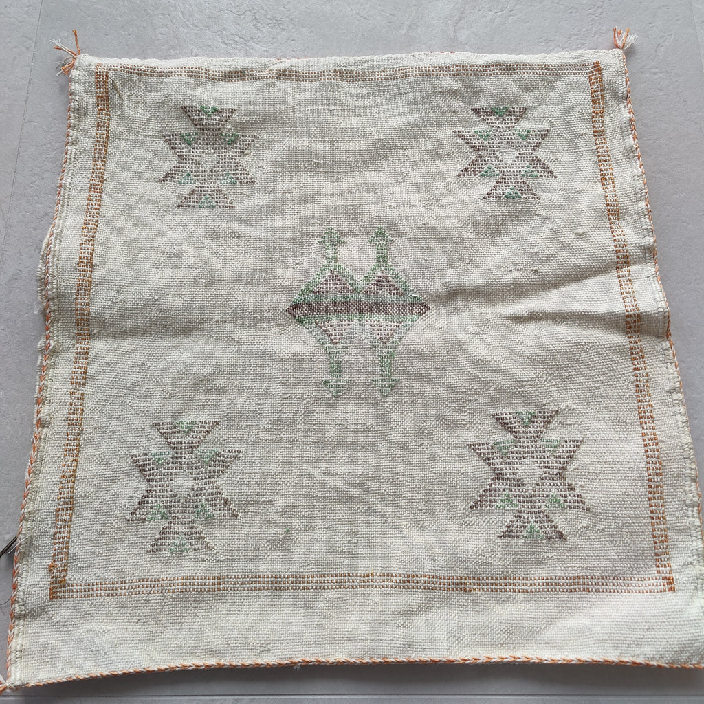 Casablanca Artisan Moroccan Cactus Silk Home Hand-Loomed Vegan Cushion Cover