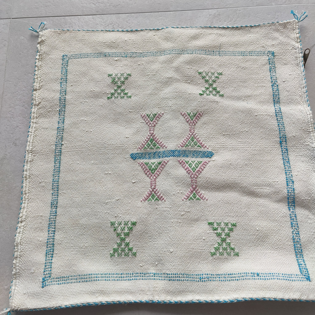 Casablanca Artisan Moroccan Cactus Silk Home Hand-Loomed Vegan Cushion Cover