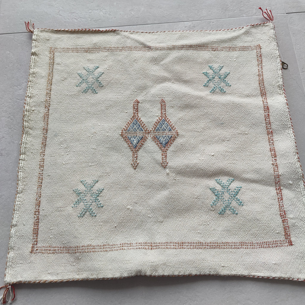 Casablanca Artisan Moroccan Cactus Silk Home Hand-Loomed Vegan Cushion Cover