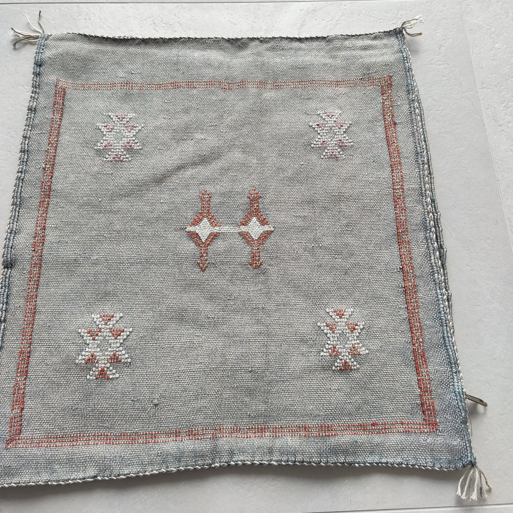 Casablanca Artisan Moroccan Cactus Silk Home Hand-Loomed Vegan Cushion Cover