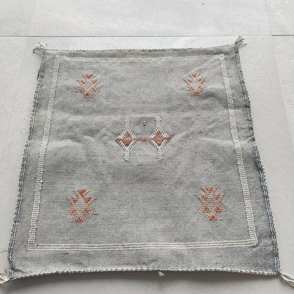 Casablanca Artisan Moroccan Cactus Silk Home Hand-Loomed Vegan Cushion Cover