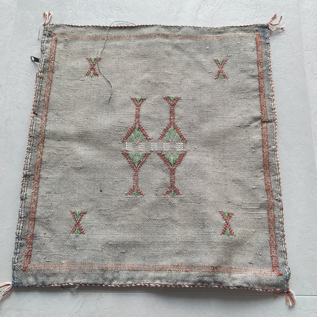 Casablanca Artisan Moroccan Cactus Silk Home Hand-Loomed Vegan Cushion Cover