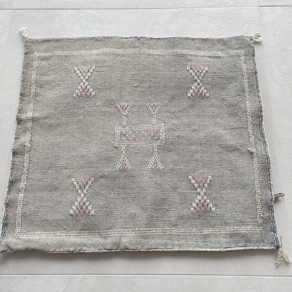 Casablanca Artisan Moroccan Cactus Silk Home Hand-Loomed Vegan Cushion Cover