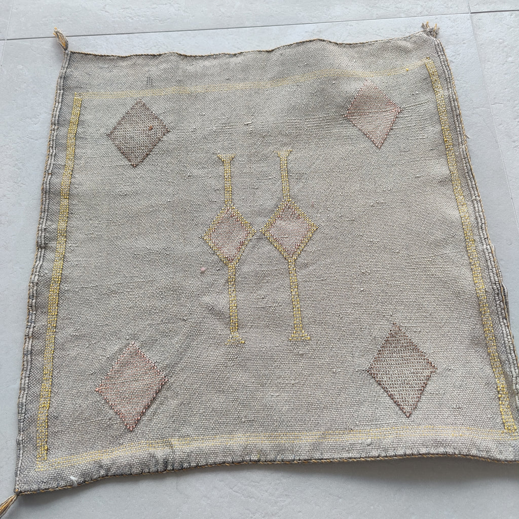 Casablanca Artisan Moroccan Cactus Silk Home Hand-Loomed Vegan Cushion Cover