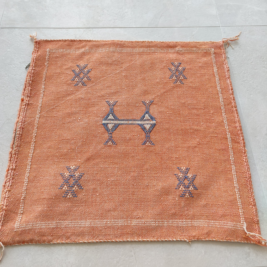 Casablanca Artisan Moroccan Cactus Silk Home Hand-Loomed Vegan Cushion Cover