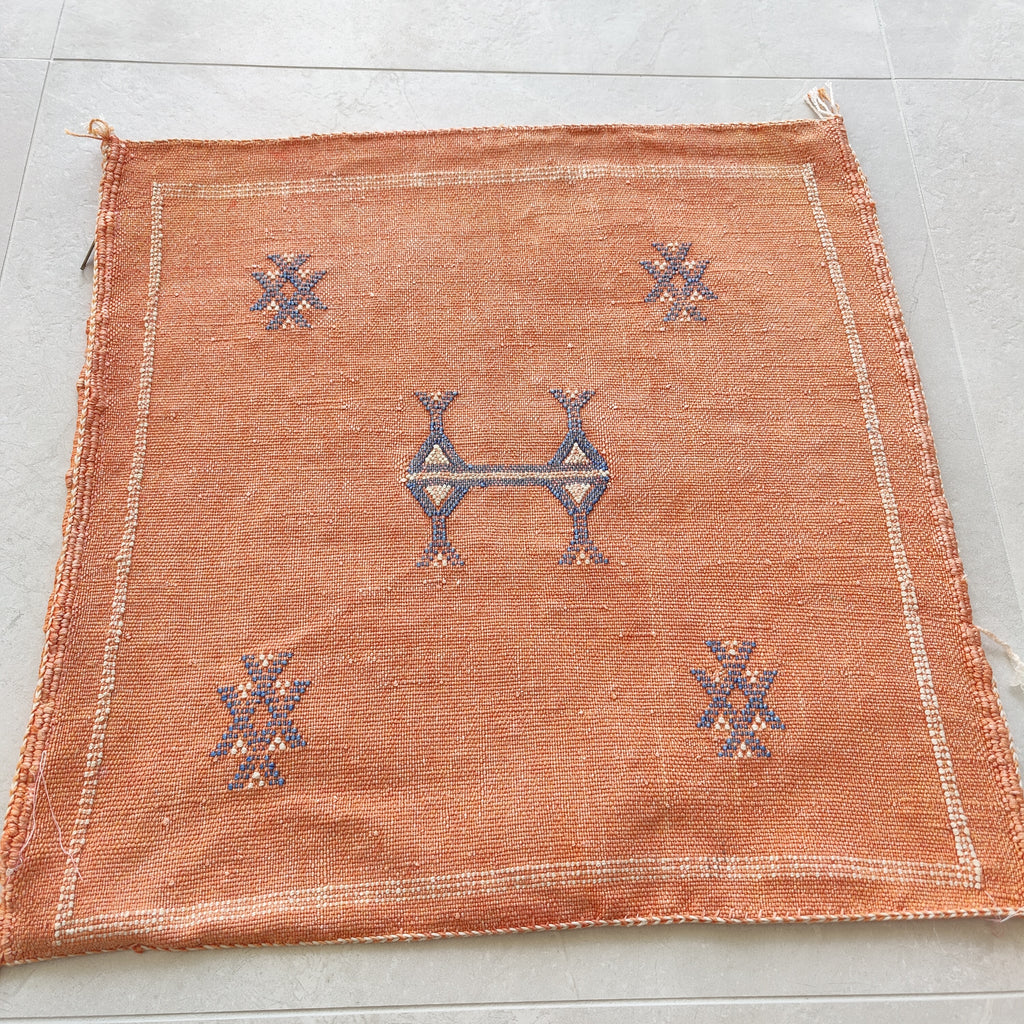 Casablanca Artisan Moroccan Cactus Silk Home Hand-Loomed Vegan Cushion Cover