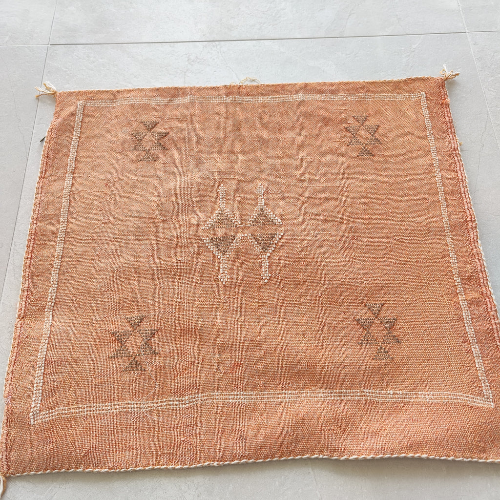 Casablanca Artisan Moroccan Cactus Silk Home Hand-Loomed Vegan Cushion Cover