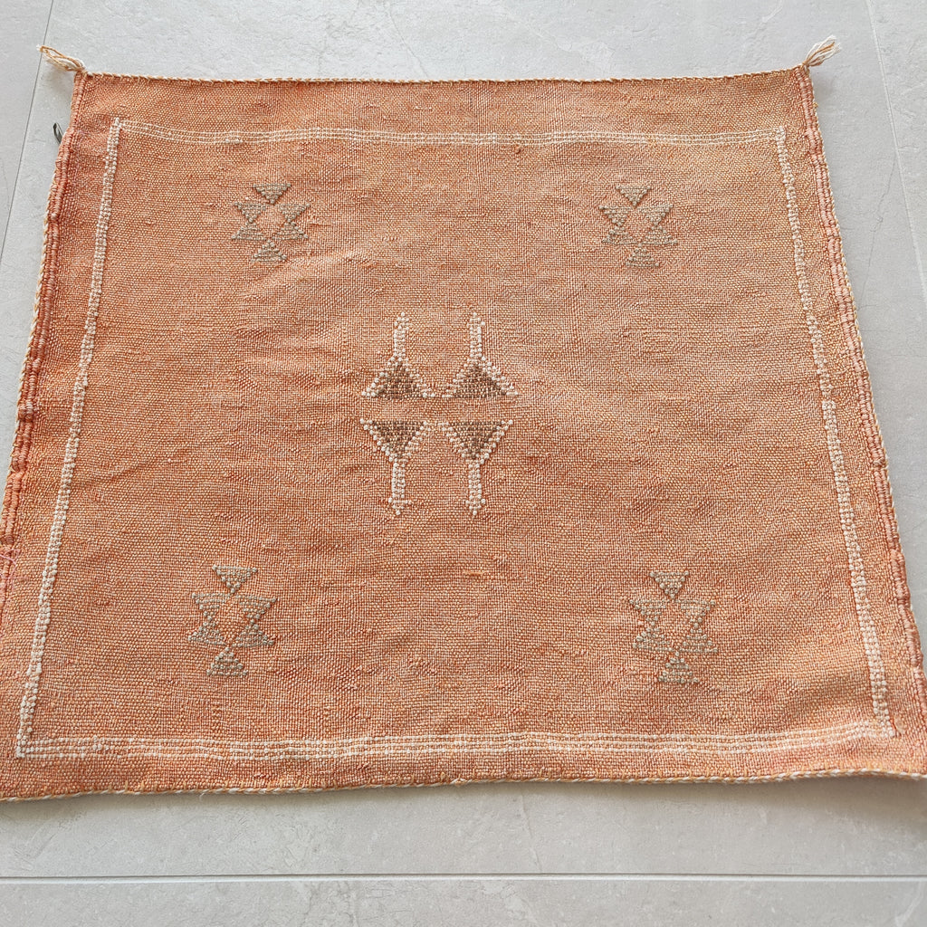 Casablanca Artisan Moroccan Cactus Silk Home Hand-Loomed Vegan Cushion Cover