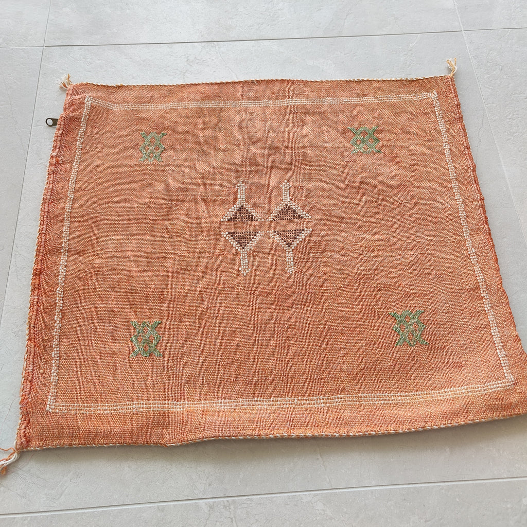 Casablanca Artisan Moroccan Cactus Silk Home Hand-Loomed Vegan Cushion Cover
