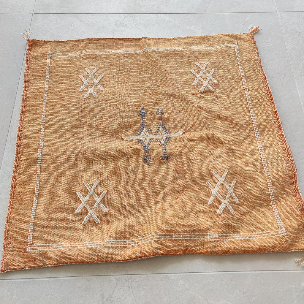 Casablanca Artisan Moroccan Cactus Silk Home Hand-Loomed Vegan Cushion Cover
