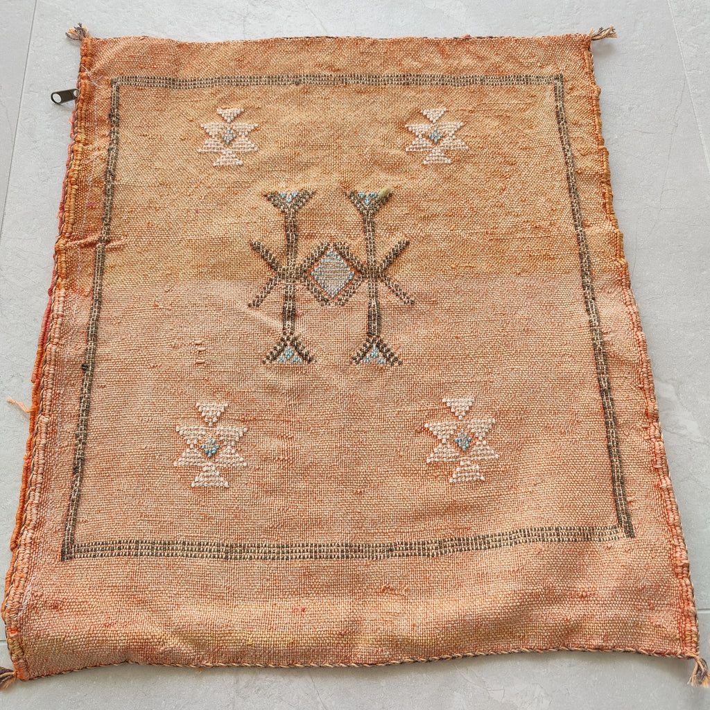 Casablanca Artisan Moroccan Cactus Silk Home Hand-Loomed Vegan Cushion Cover