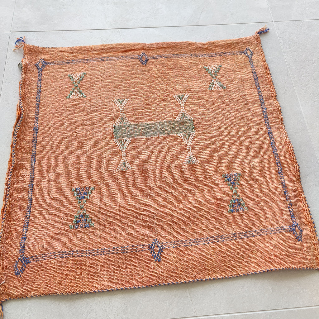 Casablanca Artisan Moroccan Cactus Silk Home Hand-Loomed Vegan Cushion Cover