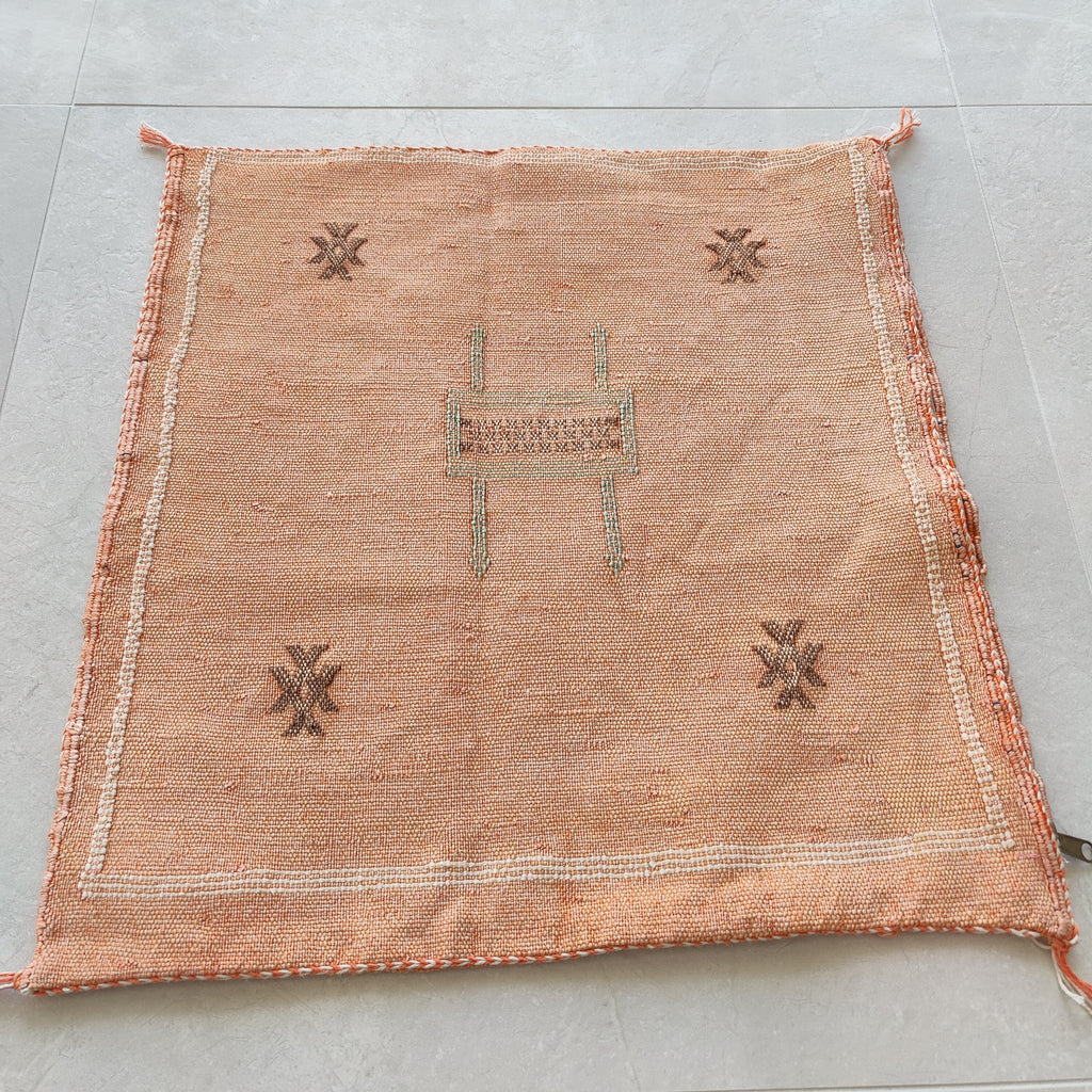 Casablanca Artisan Moroccan Cactus Silk Home Hand-Loomed Vegan Cushion Cover