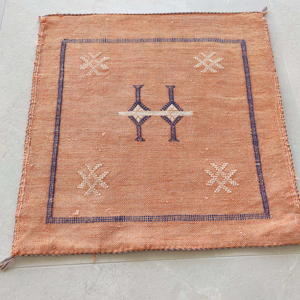 Casablanca Artisan Moroccan Cactus Silk Home Hand-Loomed Vegan Cushion Cover