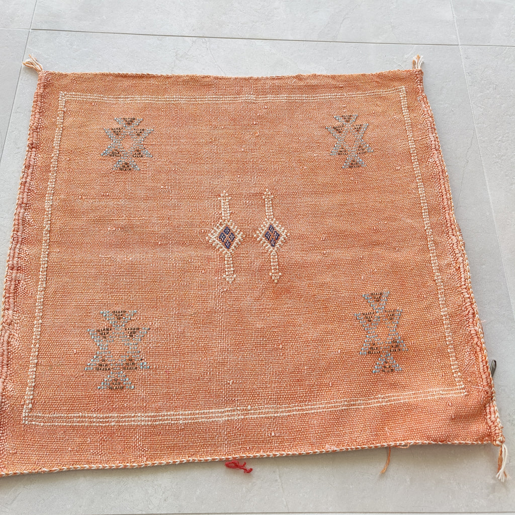 Casablanca Artisan Moroccan Cactus Silk Home Hand-Loomed Vegan Cushion Cover