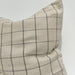 Irish Plaid Rustic Linen Cotton Cushion Feather Filled 55cm Square - Black
